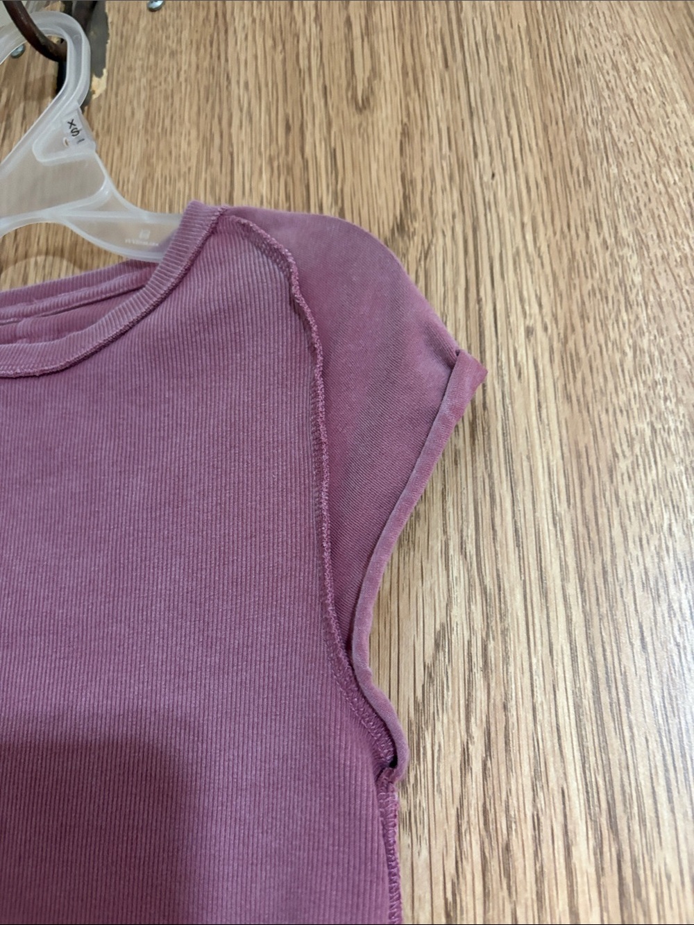 We The Free Ribbed Sleeveless Top in Dusty Rose - Picture 4 of 7